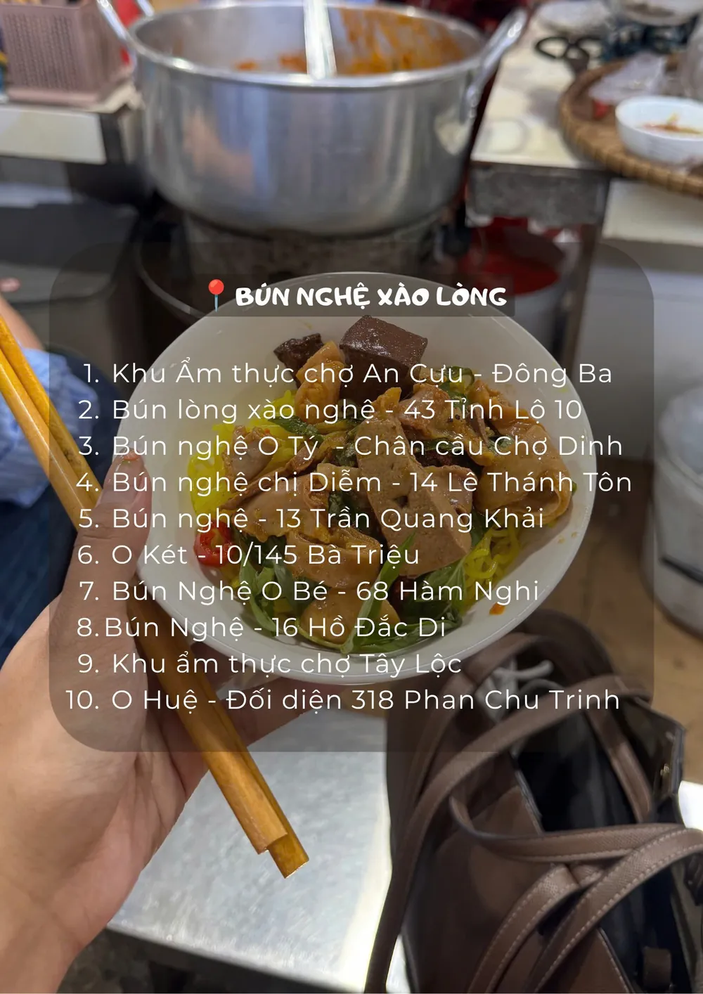 Bún nghệ xào lòng